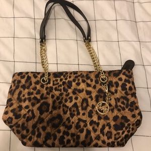 michael by michael kors quilted leopard tote